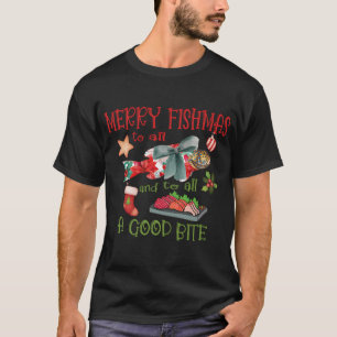 Vrouw laat me ijsvissen winter ijs vakantie cadeau t-shirt