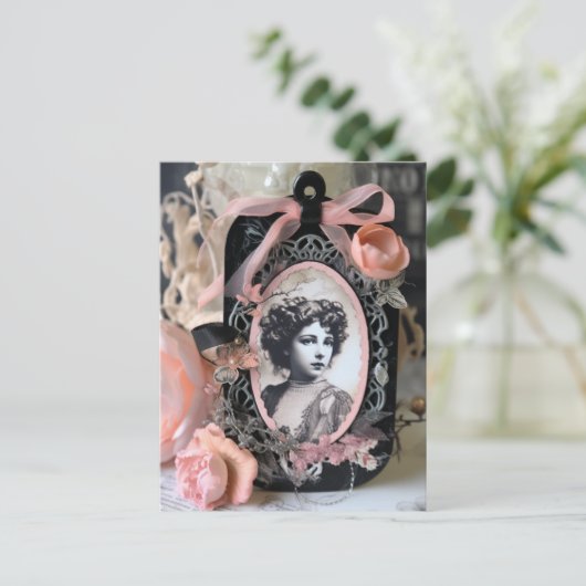  Vrouw Label in een Stilleven Briefkaart (Staand voorkant)