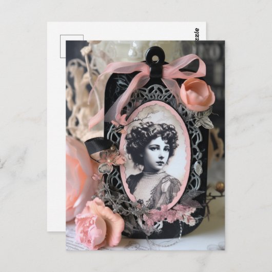  Vrouw Label in een Stilleven Briefkaart (Voorkant / Achterkant)