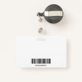 Vrouw lachend | Ondernemingen | Visitekaartje stre Badge (Achterkant met intrekbare)