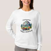 Vrouw Lange Mouw T voor Chattanooga Outdoor T-shirt (Voorkant)