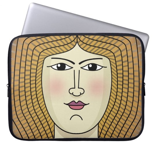 Vrouw Laptop Sleeve (Voorkant)