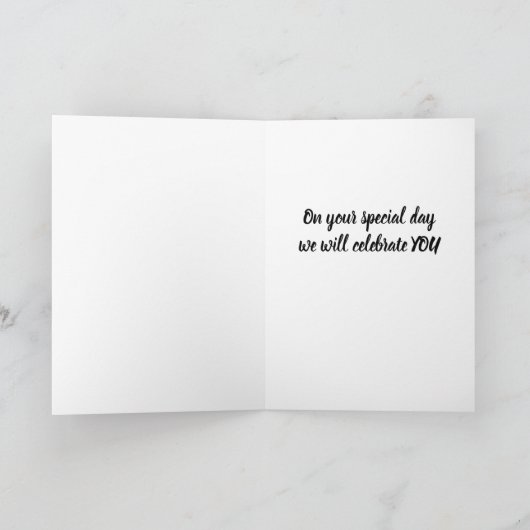 ***VROUW*** LATEN WE "U" OP VERJAARDAG VIEREN KAART (Binnen)