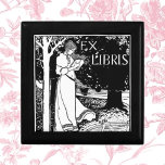 Vrouw leest Art Nouveau Cadeaudoosje<br><div class="desc">Vrouw leest Art Nouveau Ex Libris</div>