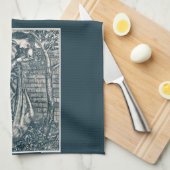 Vrouw Leest de tuin Theedoek (Quarter Fold)