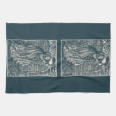 Vrouw Leest de tuin Theedoek (Horizontaal)