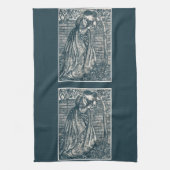 Vrouw Leest de tuin Theedoek (Verticaal)