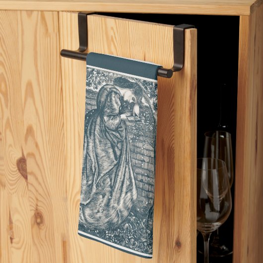 Vrouw Leest de tuin Theedoek (Derde Gevouwen)