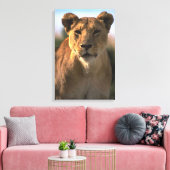 Vrouw Leeuwin Koningin van het Oerwoud Canvas Afdruk (Insitu (Woonkamer))