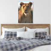 Vrouw Leeuwin Koningin van het Oerwoud Canvas Afdruk (Insitu (Slaapkamer))