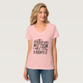 Vrouw Leger Veteraan Trots Militair V-Hals T-shirt (Voorkant volledig)