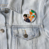 Vrouw leiders: Dilma & Hillary Ronde Button 5,7 Cm (In situ)