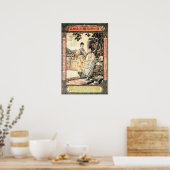 VROUW LEISURE Chinese thee laat oude reclame achte Poster (Keuken)