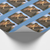 Vrouw Leoness Kerstmis Cadeaupapier (Hoek)