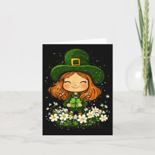 Vrouw Leprechaun Shamrock Girls St Patricks Day L Kaart