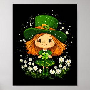 Vrouw Leprechaun Shamrock Girls St Patricks Day L Poster