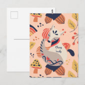Vrouw leraar Gift CLASSY LADY Hygge Fox Briefkaart (Voorkant / Achterkant)