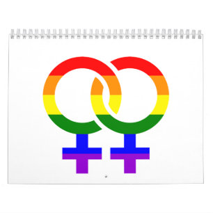 Vrouw lesbische regenboog kalender