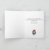 Vrouw Letter Carrier Kerstdorp Feestdagen Kaart (Binnen)