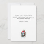 Vrouw Letter Carrier Merry Christmas Church Bedankkaart (Achterkant)