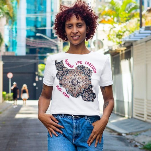 Vrouw leven vrijheid | Perzisch tapijt rood T-shirt
