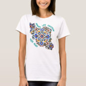 Vrouw leven vrijheid | Perzische Tegels Groen T-shirt (Voorkant)