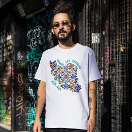 Vrouw leven vrijheid | Perzische Tegels Groen T-shirt