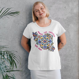Vrouw leven vrijheid | Perzische Tegels Iraanse ge T-shirt