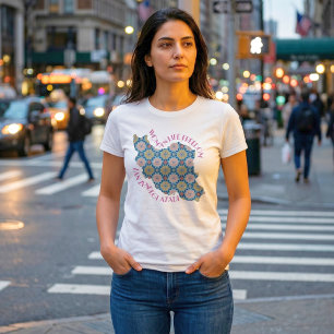 Vrouw Leven Vrijheid Protest Bloemen Roze T-shirt