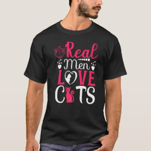 Vrouw: Levendige kattenhouder Kat Echte Mannen T-shirt