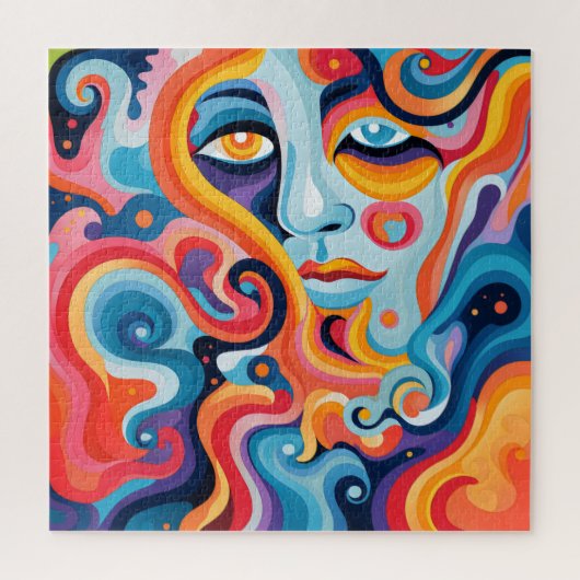 Vrouw Levendige werveling van emoties Legpuzzel (Verticaal)