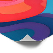 Vrouw Levendige werveling van emoties Poster (Hoek)