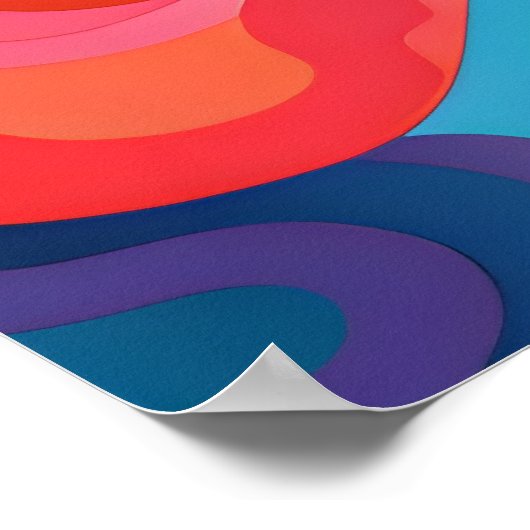 Vrouw Levendige werveling van emoties Poster (Hoek)