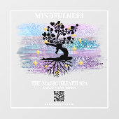 ** Vrouw: Levensboom van Reiki Yoga Meditation Raamsticker (Vel)