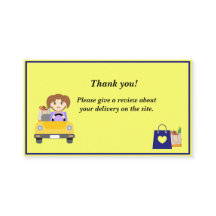 Vrouw Leveringsbestuurder Dank u review