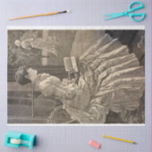 Vrouw lezen, jaren 1880 tissuepapier (Craft)