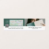 Vrouw lezer, gedetailleerde logo boekwinkel visitekaartje (Buitenkant ongevouwen)