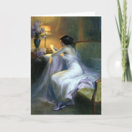 Vrouw Lezing Brief antiek schilderkunst Kaart