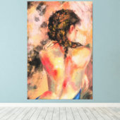 Vrouw Lichaam Canvas Verleidelijke Dame (Insitu (Houten vloer))