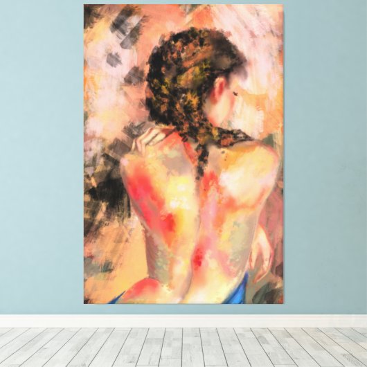 Vrouw Lichaam Canvas Verleidelijke Dame (Insitu (Houten vloer))