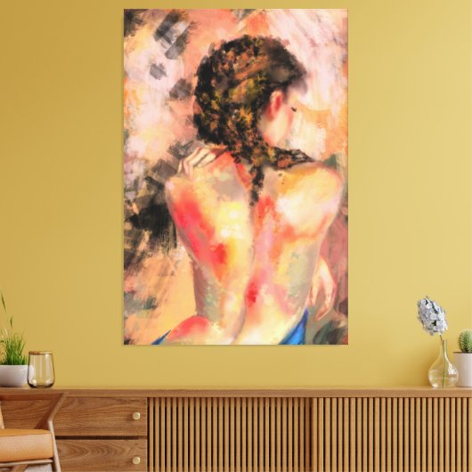 Vrouw Lichaam Canvas Verleidelijke Dame (Insitu (Woonkamer))