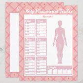 Vrouw Lichaam Metingen Tracker Gewichtsverlies Gra (Voorkant / Achterkant)