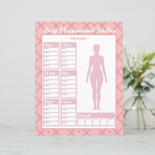 Vrouw Lichaam Metingen Tracker Gewichtsverlies Gra (Staand voorkant)