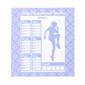 Vrouw Lichaam Metingen Tracker Gewichtsverlies Gra Notitieblok (Voorkant)