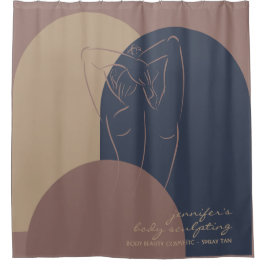 Vrouw Lichaamslichaam met smaakgevende contourbekl Douchegordijn