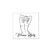 Vrouw Lichaamslichaam met spatel Rubberstempel (Afrduk)