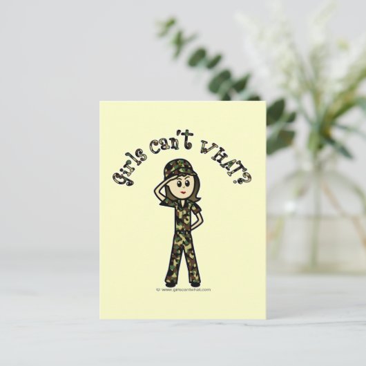 Vrouw: Lichtleger Briefkaart (Staand voorkant)