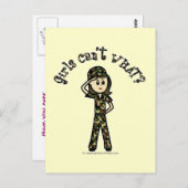 Vrouw: Lichtleger Briefkaart (Voorkant / Achterkant)