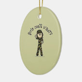 Vrouw: Lichtleger Keramisch Ornament (Links)