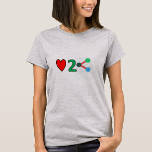 Vrouw: Liefde2T-shirt met aandeel T-shirt